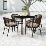 Set de mobilier pentru grădină, 5 piese, maro GartenMobel Dekor