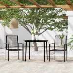 Set mobilier de grădină, 3 piese, negru GartenMobel Dekor