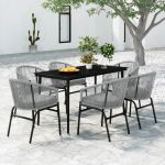 Set mobilier de grădină, 7 piese, gri GartenMobel Dekor