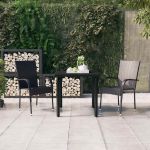 Set de mobilier de grădină, 3 piese, negru GartenMobel Dekor