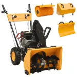 Set freză de zăpadă cu mașină de măturat 4 în 1, benzină 6,5 CP GartenMobel Dekor