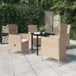 Set mobilier pentru grădină, cu perne, 5 piese, bej GartenMobel Dekor