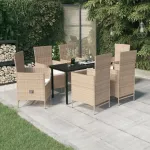 Set mobilier pentru grădină, cu perne, 7 piese, bej GartenMobel Dekor