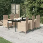 Set mobilier pentru grădină, cu perne, 7 piese, bej GartenMobel Dekor