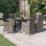Set mobilier pentru grădină, cu perne, 7 piese, gri GartenMobel Dekor