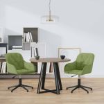Scaune de bucătărie pivotante, 2 buc., verde deschis, catifea GartenMobel Dekor