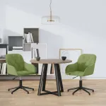 Scaune de bucătărie pivotante, 2 buc., verde deschis, catifea GartenMobel Dekor