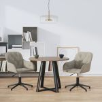 Scaune rotative de bucătărie, 2 buc., gri deschis, catifea GartenMobel Dekor