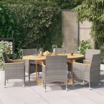 Set mobilier de grădină cu perne, 7 piese, gri GartenMobel Dekor