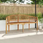 Bancă în formă de banană, 180 cm, lemn masiv de tec GartenMobel Dekor