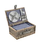 Coș de picnic pentru 2 persoane cu set tacâmuri și geantă termoizolantă