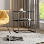 Beistelltisch Raahe mit Ablage Schwarz [en.casa]