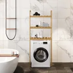 Raft pentru masina de spalat Alslev din lemn, 3 polite, 160x64x21 cm