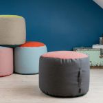 Pouf Stone REMEMBER Ø 55 cm, reversibil, multicolor
