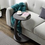 Beistelltisch Holeby 56 x Ø 38 cm Grau [en.casa]