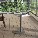 Masă laterală Nastätten gri mat 50x50x38 cm din metal [en.casa]