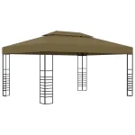 Pavilion de grădină, gri taupe, 3 x 4 m, 180 g/m² GartenMobel Dekor