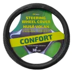 Husa volan RoGroup Confort din PVC, 38 cm, neagra