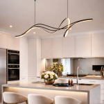 Lustra LED suspendata cu telecomanda LIBRE, 42W, lumina Rece/Calda/Neutra, Dimabila, Negru, Inaltime Reglabila