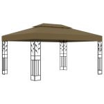 Pavilion cu acoperiș dublu, gri taupe, 3 x 4 m, 180 g/m² GartenMobel Dekor
