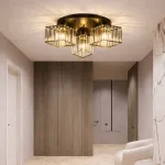 Lustră clasică modernă Sasha 3x E27 din metal și cristal, negru