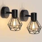 Lustra cu Abajur, GRACIE, LC365/1BK, Diamant, 1XE14, Negru, Metal