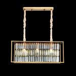 Candelabru Cristal, CC1676/650X200GD, 3xE14, Auriu Lucios, Inaltime Reglabila, Metal si Cristal