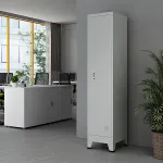 Dulap vestiar metalic cu 1 ușă, gri, 180x38x45 cm, Joroinen