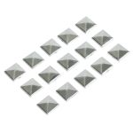Accesorii cromate autoadezive decorative auto 10x10 mm, set 15 bucati