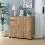 Sideboard Crimla 76x80x28cm Eiche [en.casa]