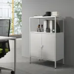 Dulap metalic de birou Hailuoto 70x40x110 cm, gri deschis