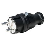 Stecher cauciucat IP44 220V pentru alimentare sigura