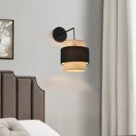 Wandleuchte Southampton Beige/Schwarz [lux.pro]