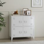 Büroschrank Hamina 80x40x82 cm Weiß [en.casa]