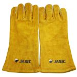 Mănuși de sudură Jasic din piele bovină, cusute cu șnur Kevlar