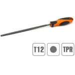 Pilă rotundă 200 mm Kendo, rugozitate nr. 2, mâner ergonomic TPR