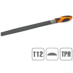 Pilă semirotundă 200 mm KENDO, rugozitate nr. 2, mâner ergonomic TPR