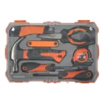 Set unelte de mana 13 piese pentru uz casnic, cu cutie, Kendo 86129