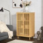 Beistellschrank Grong Bambus [en.casa]