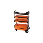 Carucior de scule pliabil cu 3 sertare si roti pivotante Kendo