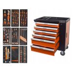 Dulap de scule profesional cu 6 sertare, 144 buc