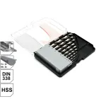 Set burghie elicoidale pentru metal KENDO HSS 1-10 mm, 10 piese