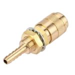 Conector rapid pentru gaz din alama, cu racord pentru furtun