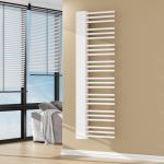 Calorifer portprosop baie Kviteseid alb 146x45 cm, 558 W