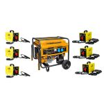 Pachet generator pe benzina INGCO 5.5 kW cu pornire electrica + 6 BX1 130B cadou