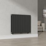 Radiator panou Nore negru 60x80 cm, dublu strat, 1097W