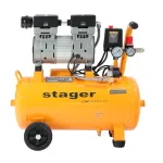 Compresor aer fără ulei silențios Stager Air 14DS24, 24L, 8 bar