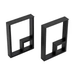 Set 2 picioare pentru masa Kauhava din otel, negre, 42x30 cm