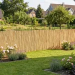 Gard din stuf natural 100x300 cm pentru balcon, terasa si gradina