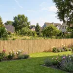 Gard din stuf natural Abbateggio 90x600 cm pentru balcon si gradina